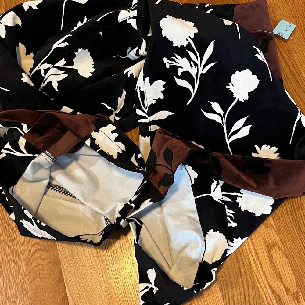 Anthropologie x Maeve Cropped Velvet Wide-Leg Pants Size 22W NWT - Picture 14 of 15